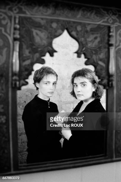 French actresses Emmanuelle Beart and Christine Citti.