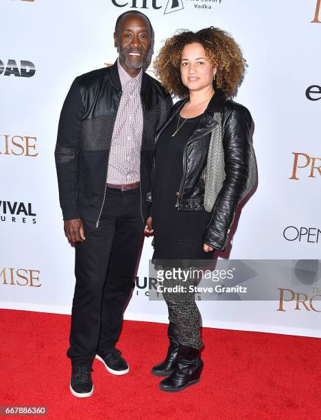 Don Cheadle, Bridgid Coulter arrives at the Premiere Of Open Road Films' "The Promise" at TCL Chinese Theatre on April 12, 2017 in Hollywood,...