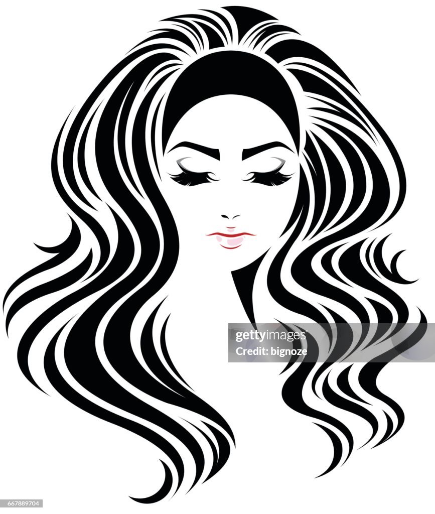 Women Long Hair Style Icon Symbol Women Face On White Background High-Res Vector Graphic - Getty Images Women Long Hair Style Icon Symbol Women Face On White Background High-Res Vector Graphic - Getty Images