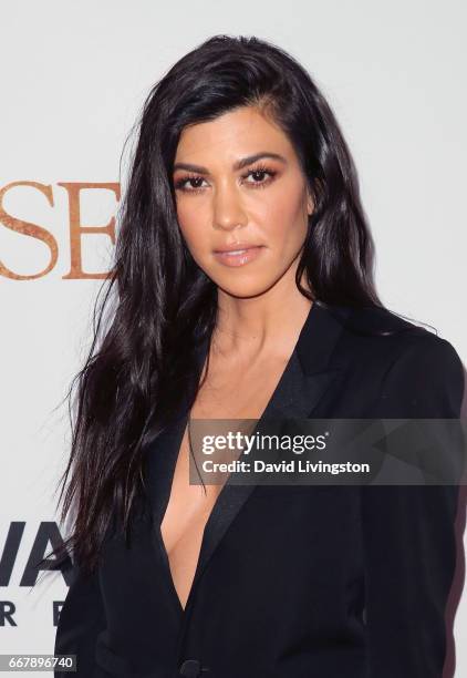Personality Kourtney Kardashian attends the premiere of Open Road Films' "The Promise" at TCL Chinese Theatre on April 12, 2017 in Hollywood,...