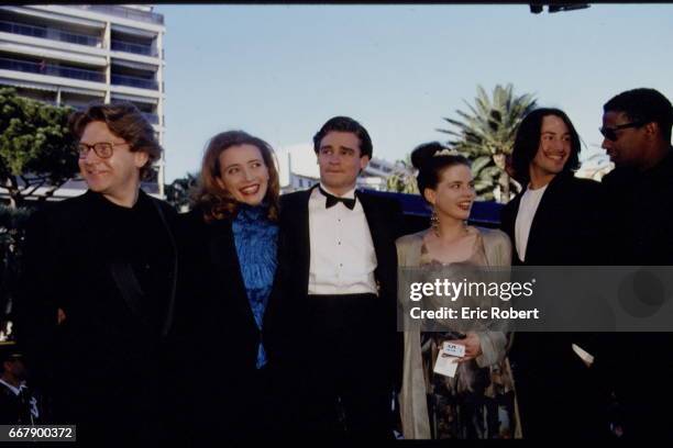 Kenneth Branagh, Emma Thompson, Robert Sean Leonard, Kate Beckinsale, Keanu Reeves, and Denzel Washington at 46TH CANNES FESTIVAL