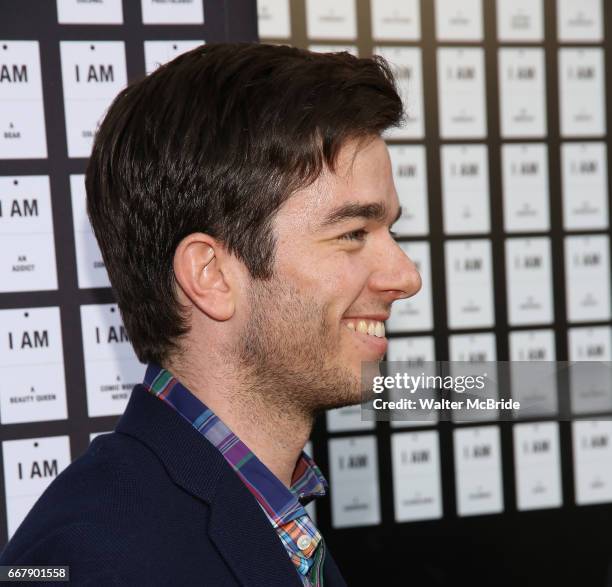 John Mulaney attends the opening night of 'In & Of Itself' at the Daryl Roth Theatre on April 12, 2017 in New York City.