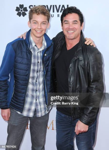 Actor Dean Cain and son Christopher Dean Cain attend premiere of Open Roads Films' 'The Promise' at TCL Chinese Theatre on April 12, 2017 in...