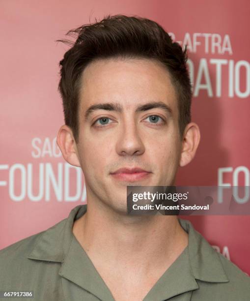 Actor Kevin McHale attends SAG-AFTRA Foundation's Conversations with "When We Rise" at SAG-AFTRA Foundation Screening Room on April 12, 2017 in Los...