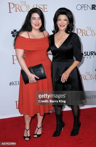 Actress Shohreh Aghdashloo and daughter Tara Touzie attend premiere of Open Road Films' 'The Promise' at TCL Chinese Theatre on April 12, 2017 in...
