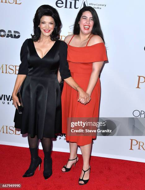 Shohreh Aghdashloo, Tara Touzie arrives at the Premiere Of Open Road Films' "The Promise" at TCL Chinese Theatre on April 12, 2017 in Hollywood,...