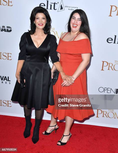 Shohreh Aghdashloo, Tara Touzie arrives at the Premiere Of Open Road Films' "The Promise" at TCL Chinese Theatre on April 12, 2017 in Hollywood,...