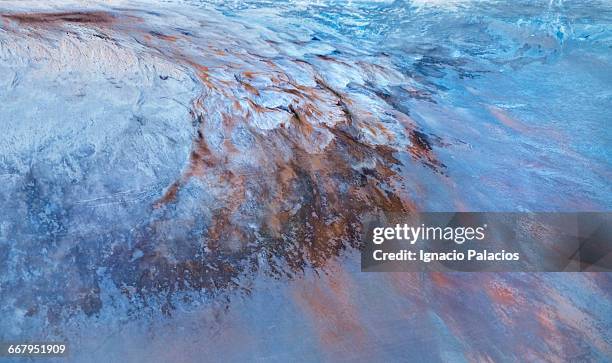 lake eyre aerial image - lake eyre stock pictures, royalty-free photos & images