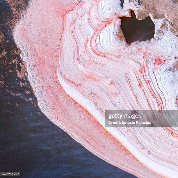 lake eyre aerial image - lake eyre stock pictures, royalty-free photos & images