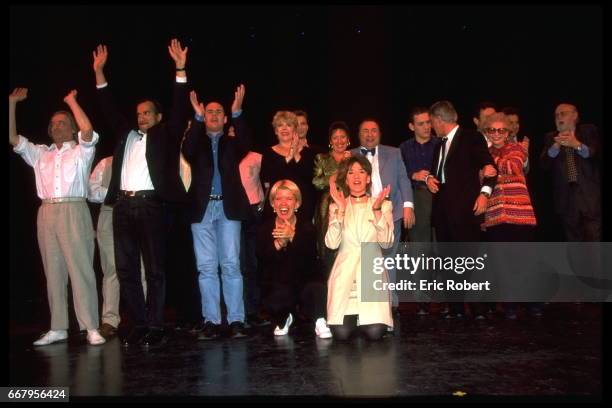 Alex Metayer, Pascal Legitimus, Bernard Campan, Sylvie Joly, Mimie Mathy, Virginie Lemoine, Raymond Devos, Dany Boon, Guy Bedos et Patricia Coquatrix.