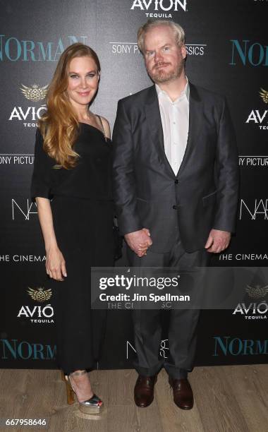 Jeannie Gaffigan and comedian Jim Gaffigan attend the screening of Sony Pictures Classics' "Norman" hosted by The Cinema Society with NARS & AVION at...