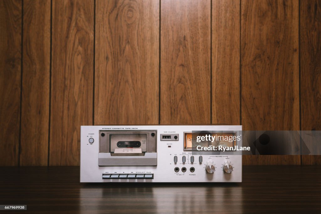 Cassette Player Stereo in Retro Style