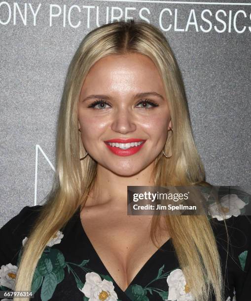 Actress Veronika Dash attends the screening of Sony Pictures Classics' "Norman" hosted by The Cinema Society with NARS & AVION at the Whitby Hotel on...