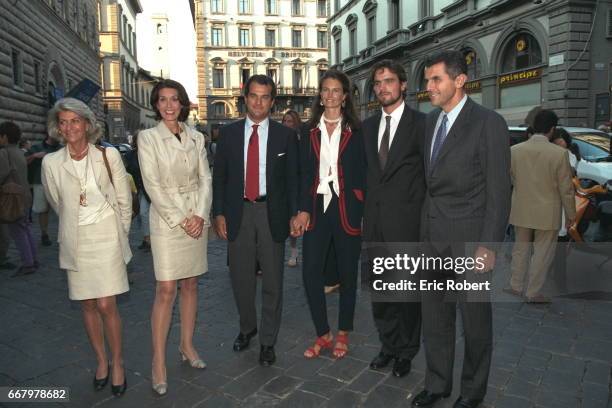 The Ferragamo family: Giovanna, Amanda, Leonardo, Beatrice, James and Ferruccio Ferragamo.