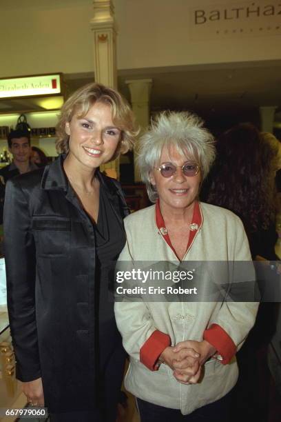 Alexandra Bronkers & Catherine Lara during the opening of the new beauty department.