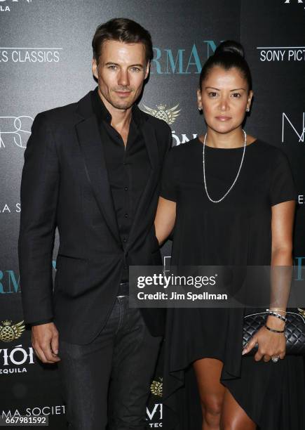 Model Alex Lundqvist and Keytt Lundqvist attend the screening of Sony Pictures Classics' "Norman" hosted by The Cinema Society with NARS & AVION at...