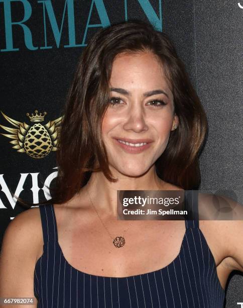 Courtney Fallon attends the screening of Sony Pictures Classics' "Norman" hosted by The Cinema Society with NARS & AVION at the Whitby Hotel on April...