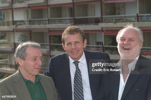 Pierre Bouteiller, Patrick Poivre d'Arvor and Christian Brincourt.