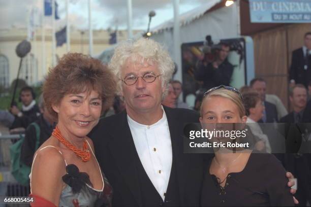 The film director Jean-Jacques Annaud with his wife and daughter.