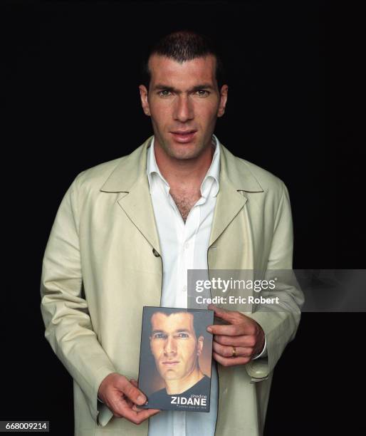 Portrait of famous French soccer player Zinedine Zidane.