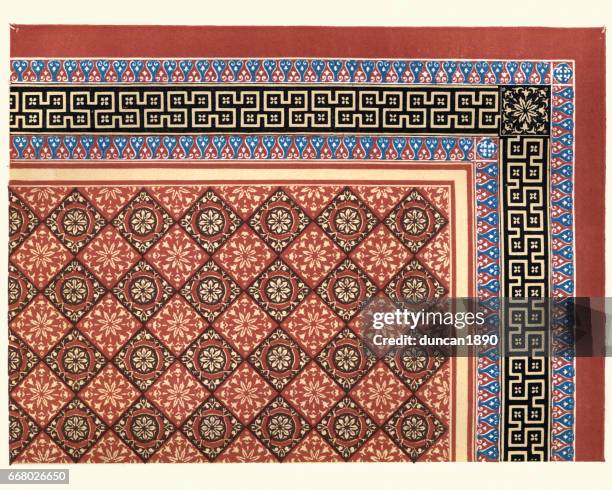 Victorian Tile Rug Victorian Floor Tile Pattern Photos and Premium High Res Pictures ...