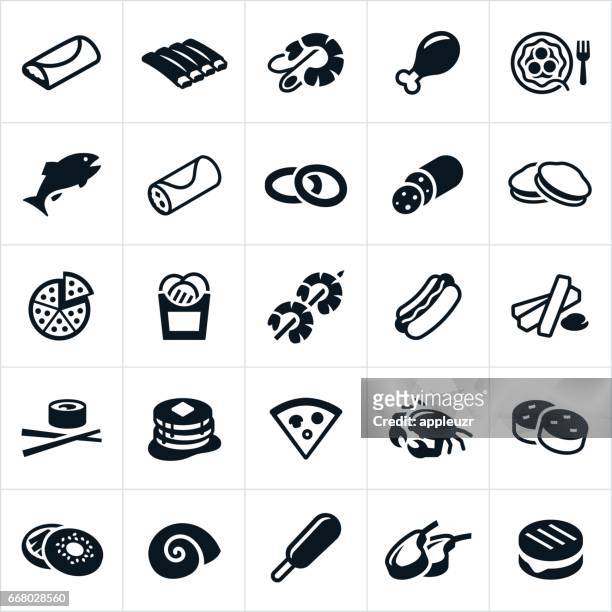essen küche symbole - kotelett stock-grafiken, -clipart, -cartoons und -symbole