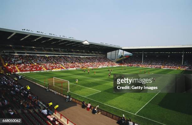 General view of Bramall Lane during a Nationwide League Division One match between Sheffield United and Sunderland on April 13, 1996 in Sheffield,...