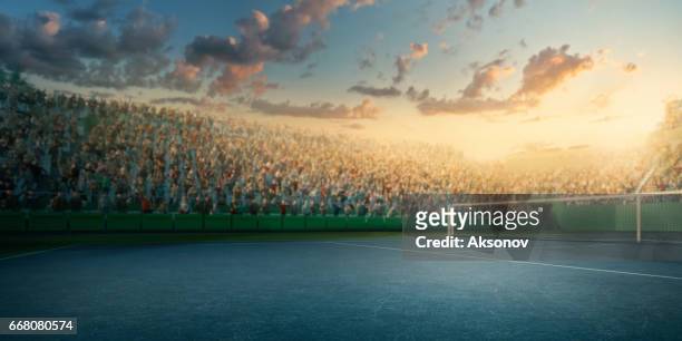 tennis: playing court - tennis crowd stock pictures, royalty-free photos & images