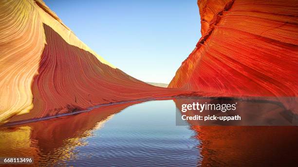 the wave hike - the wave utah stock pictures, royalty-free photos & images