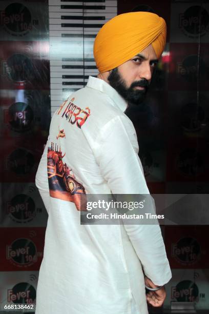 Punjabi actor and singer-songwriter Gippy Grewal poses during an exclusive interview with HT City-Hindustan Times for the promotion of his upcoming...