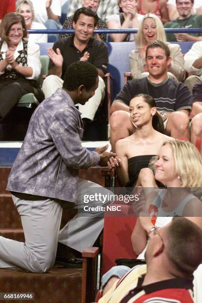 Pictured: Actor Guy Torry proposing to girlfriend Monica Askew on June 6th, 2001 --