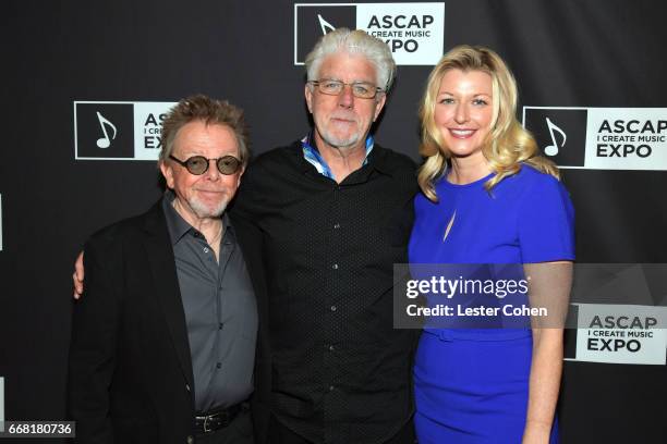 President of ASCAP, Paul Williams, singer Michael McDonald, and Chief Executive Officer of ASCAP, Elizabeth Matthews at the ASCAP Annual Membership...