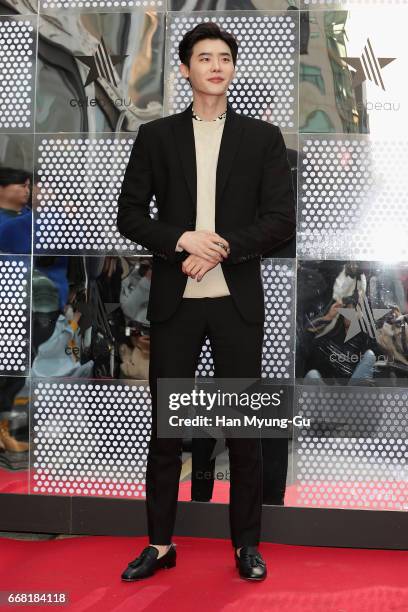 South Korean actor Lee Jong-Suk attends the "Celebeau" Launch Party on April 13, 2017 in Seoul, South Korea.