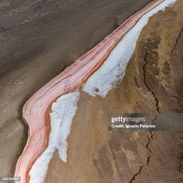 aerial image lake eyre kati thanda - lake eyre stock pictures, royalty-free photos & images