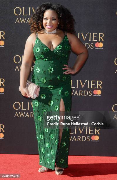 Marisha Wallace attends The Olivier Awards 2017 at Royal Albert Hall on April 09, 2017 in London, England.
