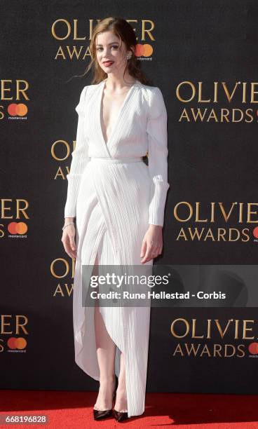 Charlotte Hope attends The Olivier Awards 2017 at Royal Albert Hall on April 09, 2017 in London, England.