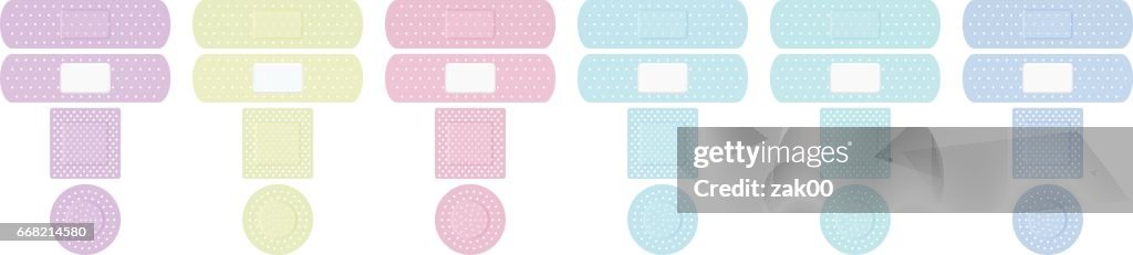 Collezione di benda adesiva plasters colors