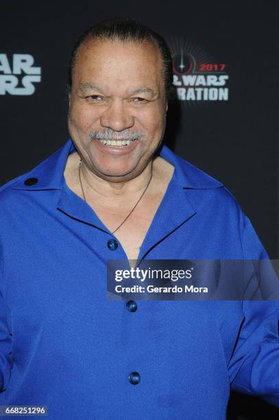 Billy Dee Williams attends the 40 Years of Star Wars panel during the 2017 Star Wars Celebrationat Orange County Convention Center on April 13, 2017...