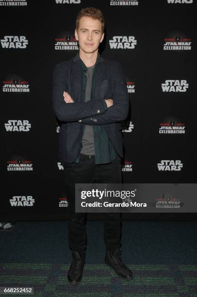 Hayden Christensen attends the 40 Years of Star Wars panel during the 2017 Star Wars Celebration at Orange County Convention Center on April 13, 2017...