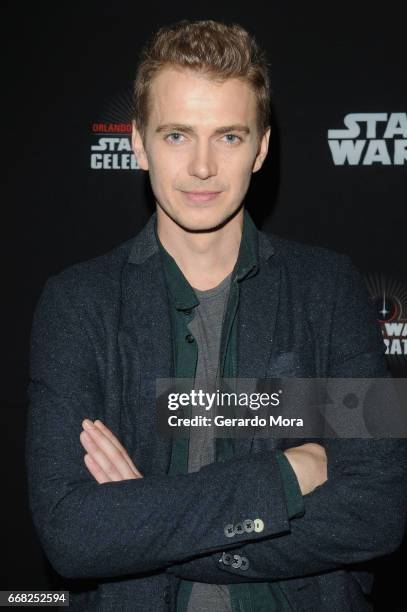Hayden Christensen attends the 40 Years of Star Wars panel during the 2017 Star Wars Celebration at Orange County Convention Center on April 13, 2017...