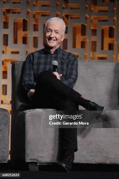 Anthony Daniels attends the 40 Years of Star Wars panel during the 2017 Star Wars Celebration at Orange County Convention Center on April 13, 2017 in...