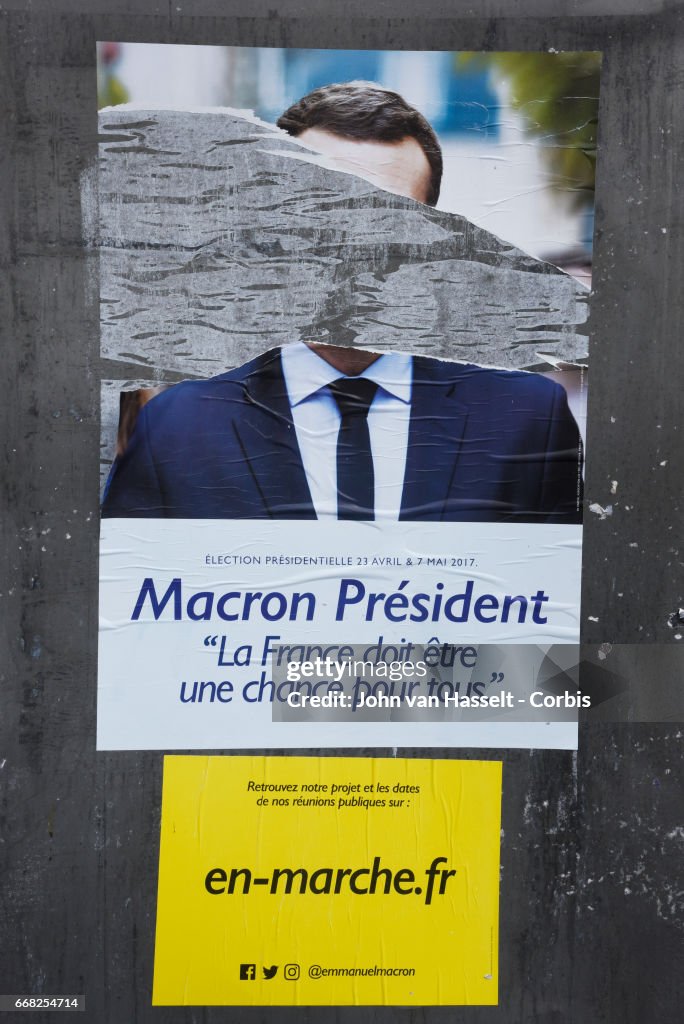 French presidential election campaign posters