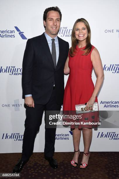 Executive Editor at The Hollywood Reporter Matt Belloni and journalist t Savannah Guthrie attend The Hollywood Reporter 35 Most Powerful People In...