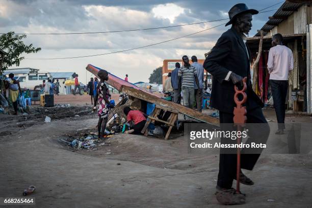 South-Sudan, Mingkaman in Lake State. Daily life around the main market of the village which used to be a small rural community now becoming a...