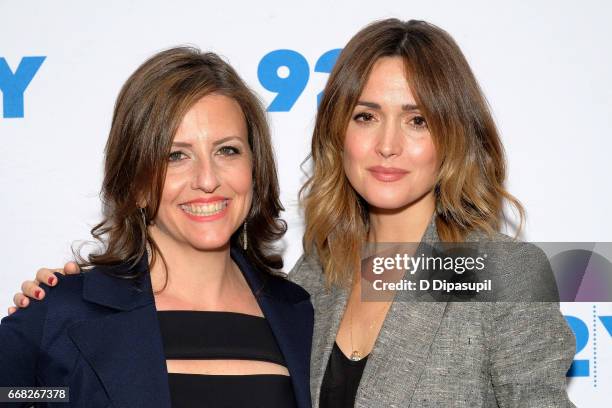 Rebecca Skloot and Rose Byrne visit the 92nd Street Y to discuss "The Immortal Life of Henrietta Lacks" on April 13, 2017 in New York City.