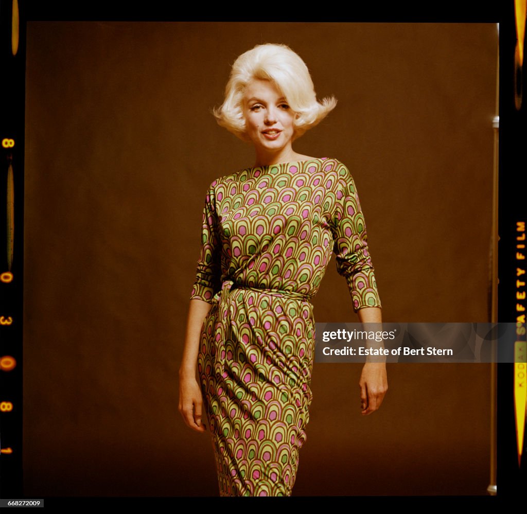 American actress Marilyn Monroe wearing a peacock-patterned Pucci News  Photo - Getty Images