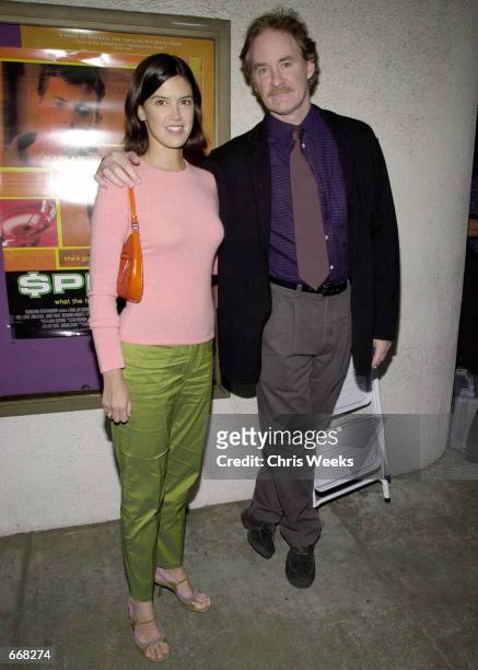 Actor Kevin Kline with wife Phoebe Cates arrive at the premiere of his new movie "$pent" July 17, 2000 in Santa Monica, CA.