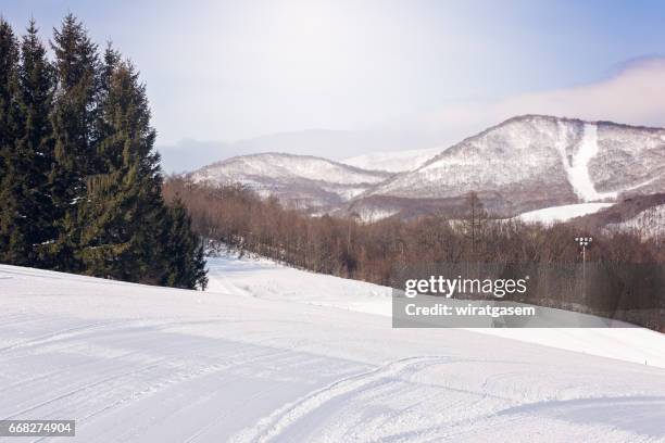 hachimantai ski resort - 岩手山 ストックフ�ォトと画像