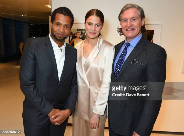 Filmmaker Damani Baker, Model Cameron Russell and Executive Chairman Eco Age Ltd. Iain Renwick attend as Vogue & Chopard open Glittering Prizes, a...