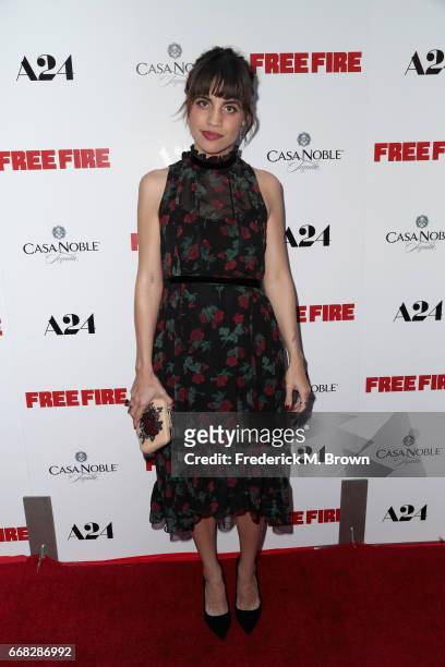 Actor Natalie Morales attends the premiere of A24's "Free Fire" at ArcLight Hollywood on April 13, 2017 in Hollywood, California.